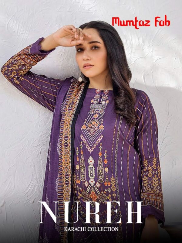 MUMTAZ FAB NUREH CAMBRIC COTTON KARACHI PAKISTANI SUITS WHOLESALE