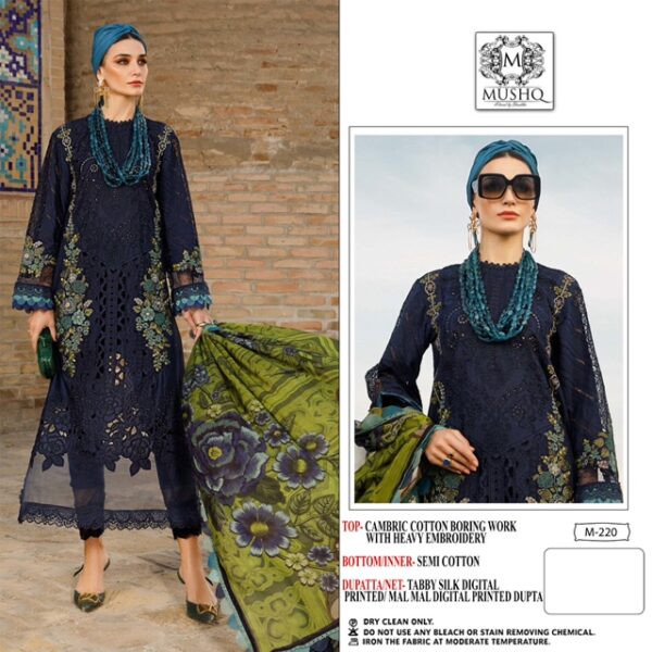 MUSHQ COTTON EMBROIDERY WHOLESALE PAKISTANI SUITS ONLINE