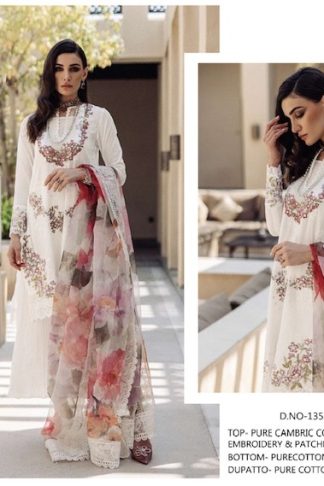 SAIRA RIZWAN 1353 CAMBRIC COTTON DESIGNER PAKISTANI SUITS WHOLESALE