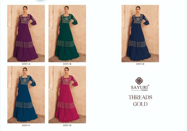 SAYURI DESIGNER THREADS GOLD DESIGNER SUITS WHOLESALE PRICE