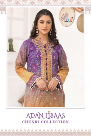 SHREE FABS ADAN LIBAAS CHUNRI COTTON SUITS MANUFACTURER