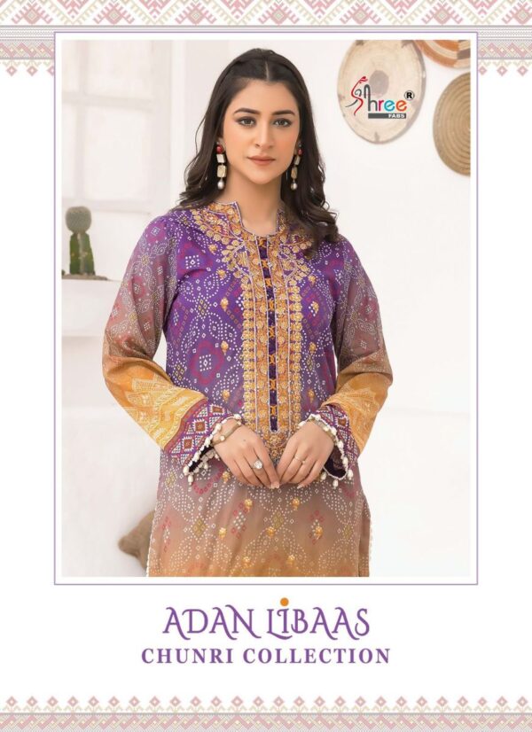 SHREE FABS ADAN LIBAAS CHUNRI COTTON SUITS MANUFACTURER