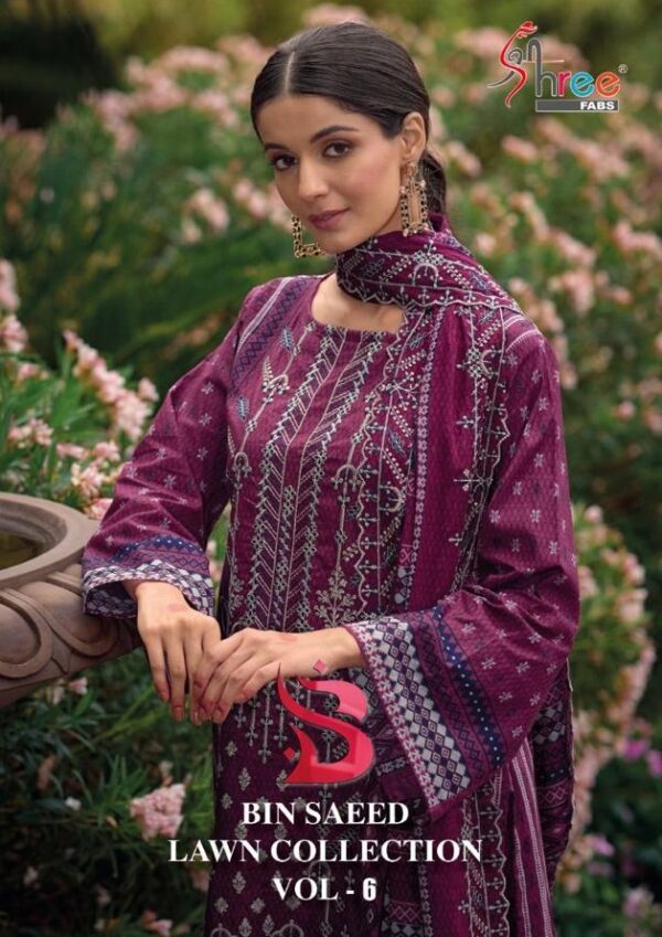 SHREE FABS BIN SAEED LAWN COLLECTION VOL 06 WHOLESALE SUITS SURAT