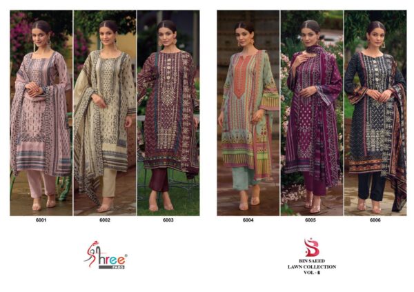 SHREE FABS BIN SAEED LAWN COLLECTION VOL 6 CATALOGUE PAKISTANI SUITS DESING