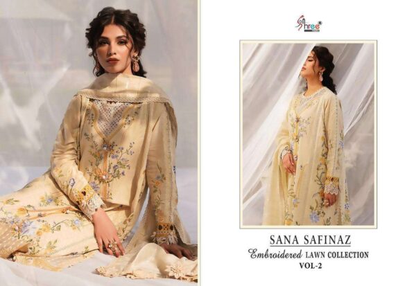 SHREE FABS SANA SAFINAZ EMBROIDERED LAWN COLLECTION VOL 2 WHOLESALE SUITS