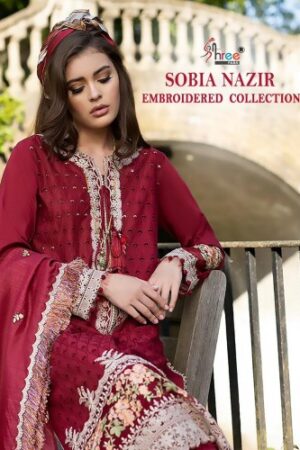 SHREE FABS SOBIA NAZIR EMBROIDERED COLLECTION PAKISTANI SUITS ONLINE