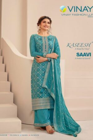 VINAY KASEESH SAAVI ZARI DOLA JACQUARD WHOLESALE SUITS SURAT
