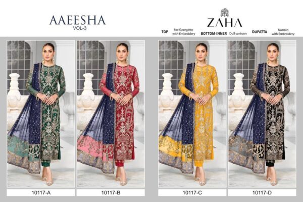 ZAHA AAEESHA VOL 3 WHOLESALE CATALOGUE SUITS ONLINE