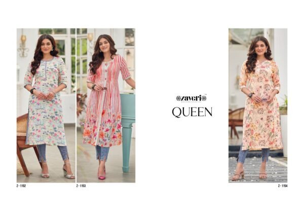ZAVERI QUEEN LINEN DIGITAL PRINT WHOLESALE CATALOGUE SUITS ONLINE