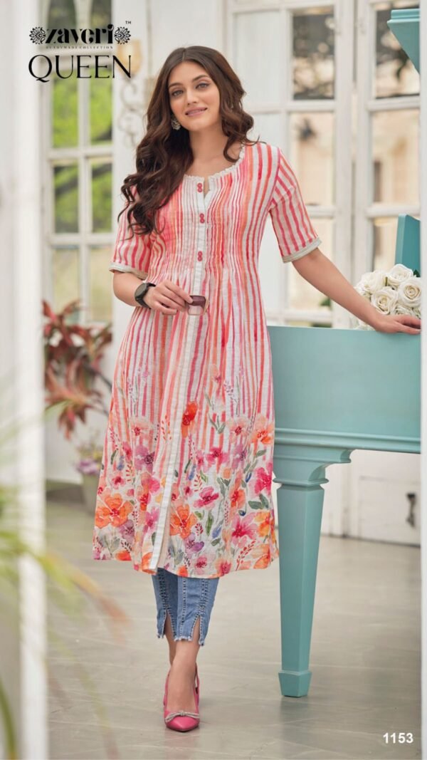 ZAVERI QUEEN LINEN DIGITAL PRINT WHOLESALE CATALOGUE SUITS ONLINE - Image 3