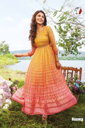 ANJU FABRICS BAHARA GOWN WHOLESALER