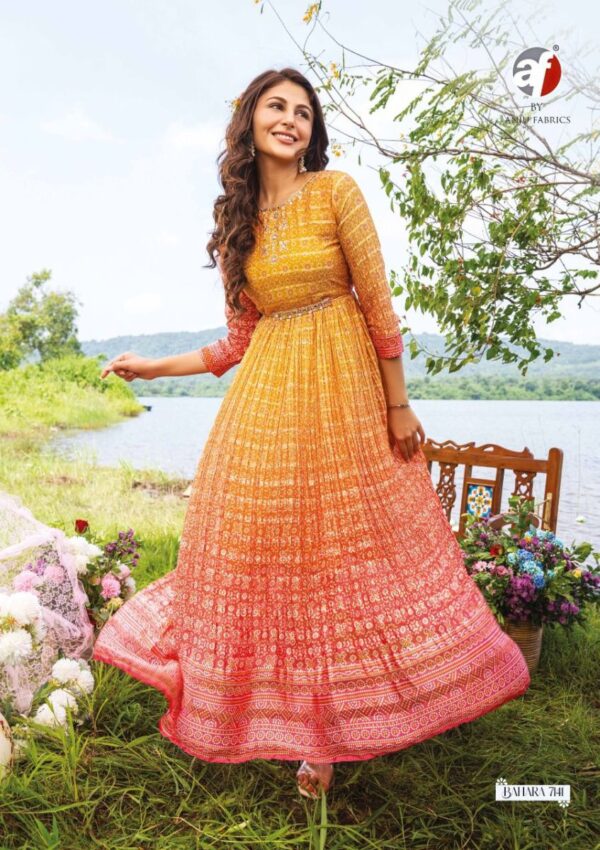 ANJU FABRICS BAHARA GOWN WHOLESALER