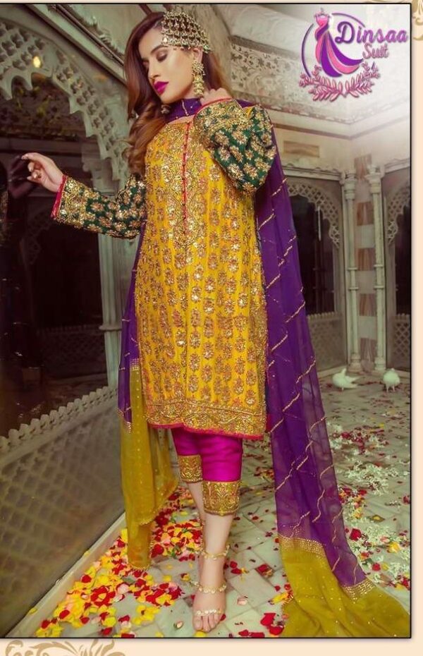 DINSAA SUIT DS 173 PAKISTANI SUITS CATALOGUE