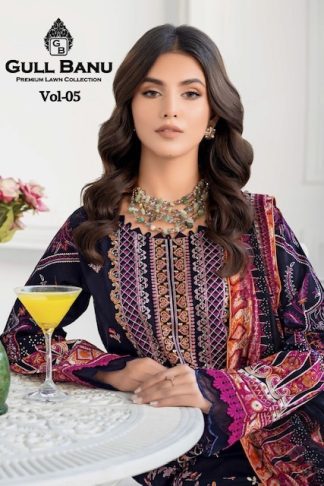 GULL AAHMED GULL BANU VOL 5 LAWN PAKISTANI SUITS