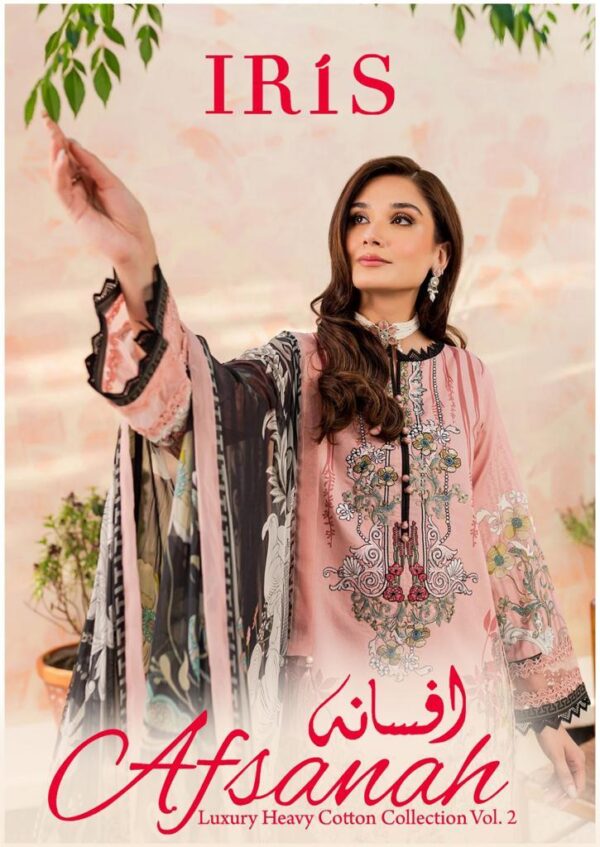 IRIS AFSANAH VOL 2 KARACHI COTTON SUITS WHOLESALER