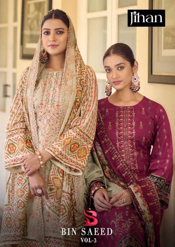 JIHAN BIN SAEED VOL 3 PAKISTANI SUITS CATALOGUE