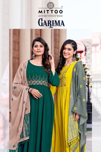MITTOO GARIMA 3001 TO 3006 KURTIS LATEST COLLECTION