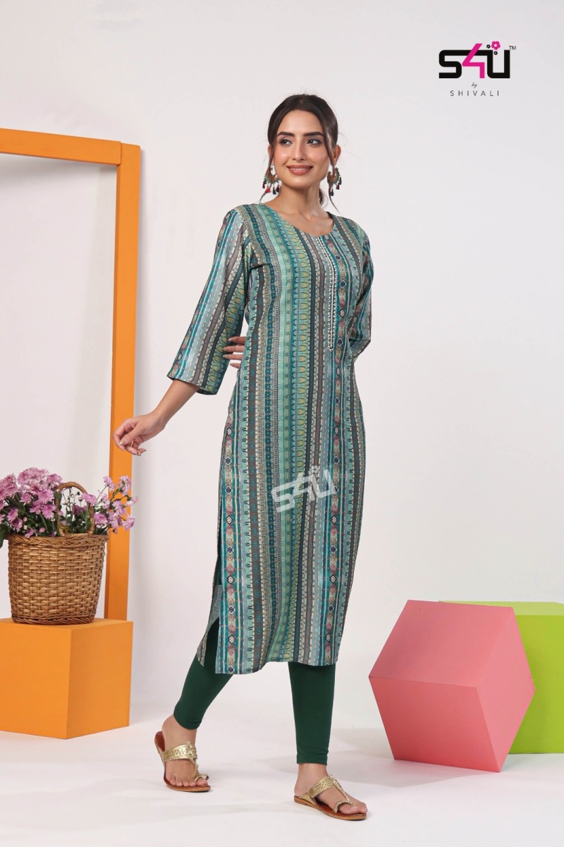 S4U BY SHIVALI LAUNCH LA BELLA VOL 2 KURTI WITH PANT CLASSIC DESIGNS  COLLECTION - textiledeal.in