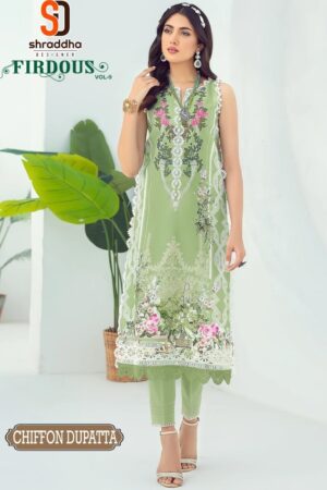 SHRADDHA DESIGNER FIRDOUS VOL 9 PAKISTANI COTTON SUITS
