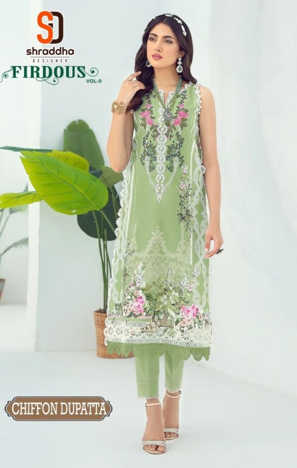 SHRADDHA DESIGNER FIRDOUS VOL 9 PAKISTANI COTTON SUITS