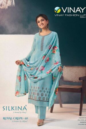 VINAY SILKINA ROYAL CREPE VOL 40 SALWAR KAMEEZ ONLINE SHOPPING