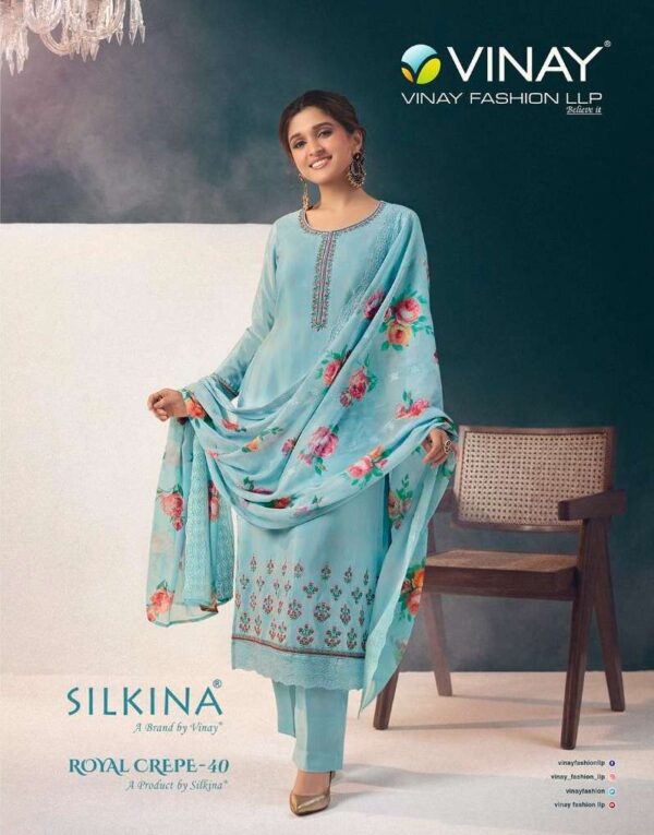 VINAY SILKINA ROYAL CREPE VOL 40 SALWAR KAMEEZ ONLINE SHOPPING