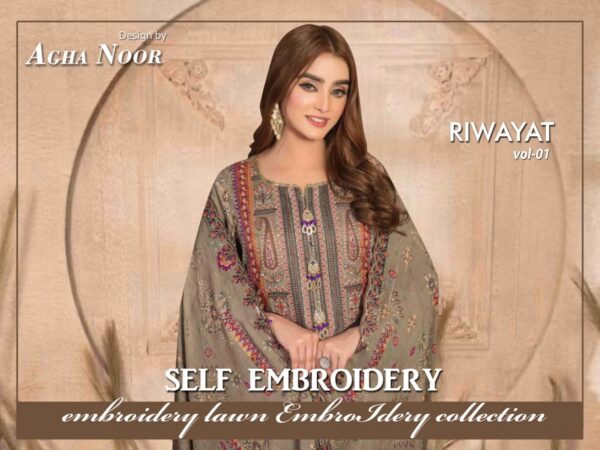 AGHA NOOR RIWAYAT VOL 1 1001 TO 1010 KARACHI SUITS AT WHOLESALE PRICE