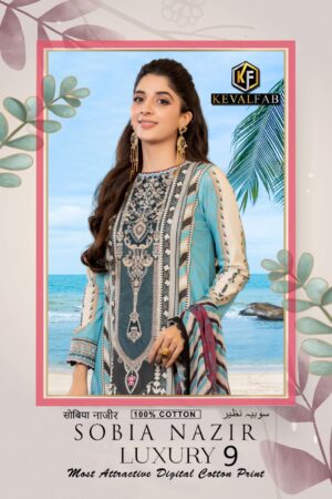 KEVAL FAB SOBIA NAZIR LUXURY 9 9001 TO 9006 KARACHI SUITS WHOLESALER