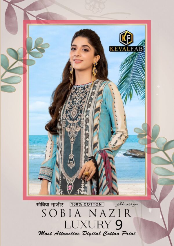 KEVAL FAB SOBIA NAZIR LUXURY 9 9001 TO 9006 KARACHI SUITS WHOLESALER