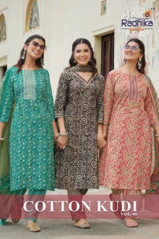 RADHIKA LIFESTYLE COTTON KUDI VOL 8 KURTIS MANUFACTURER IN SURAT