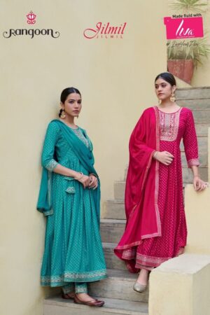 RANGOON JILMIL KURTIS LATEST COLLECTION
