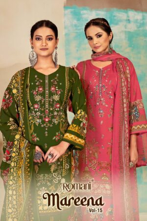 ROMANI MAREENA VOL 15 COTTON SUITS WHOLESALER
