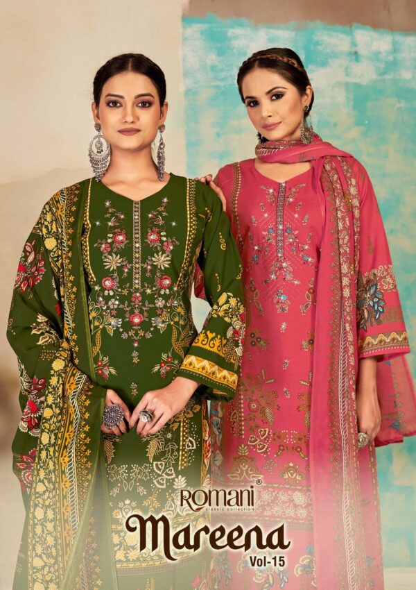 ROMANI MAREENA VOL 15 COTTON SUITS WHOLESALER