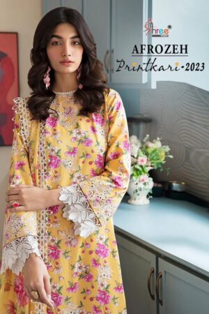SHREE FABS AFROZEH PRINTKARI 2023 PAKISTANI SUITS MANUFACTURER IN SURAT