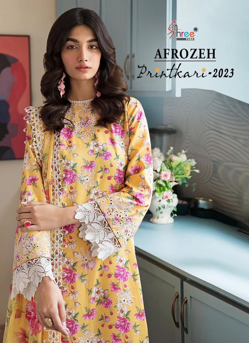 SHREE FABS AFROZEH PRINTKARI 2023 PAKISTANI SUITS MANUFACTURER IN SURAT (#10559)