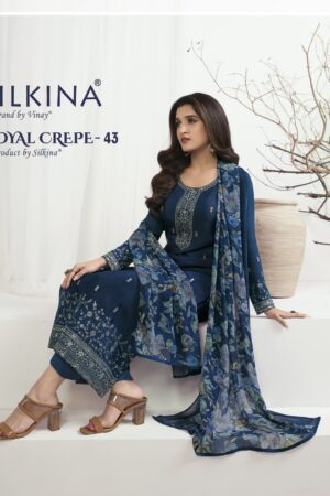 VINAY SILKINA ROYAL CREPE 43 SALWAR SUITS ONLINE SUPPLIER