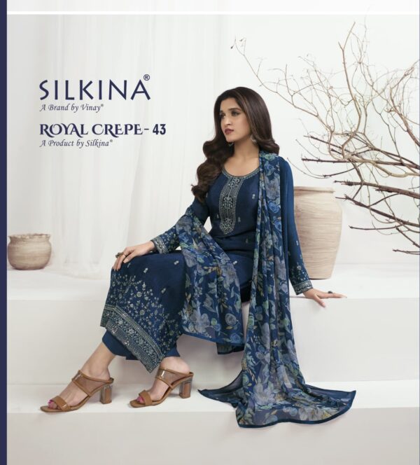 VINAY SILKINA ROYAL CREPE 43 SALWAR SUITS ONLINE SUPPLIER