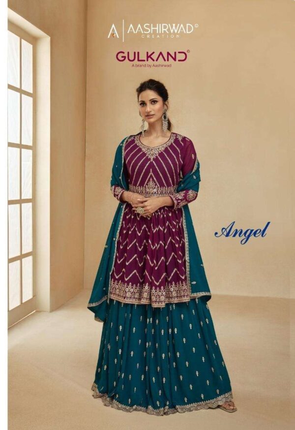 AASHIRWAD GULKAND ANGEL SHARAR SUITS ONLINE SHOPPING