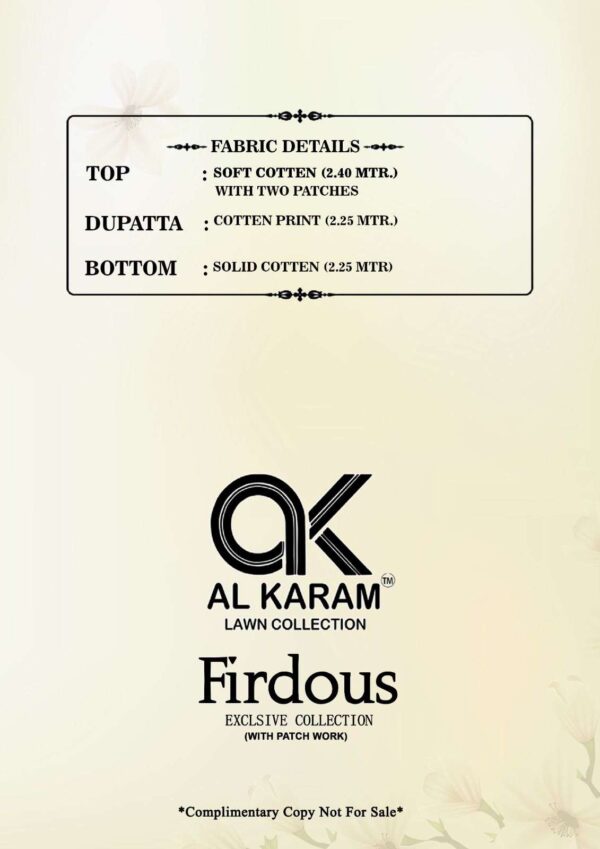 AL KARAM FIRDOUS EXCLUSIVE COLLECTION VOL 02 PAKISTANI SUITS ONLINE