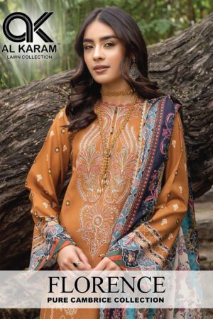 AL KARAM FLORENCE PURE CAMBRIC COLLECTION PAKISTANI SUITS ONLINE