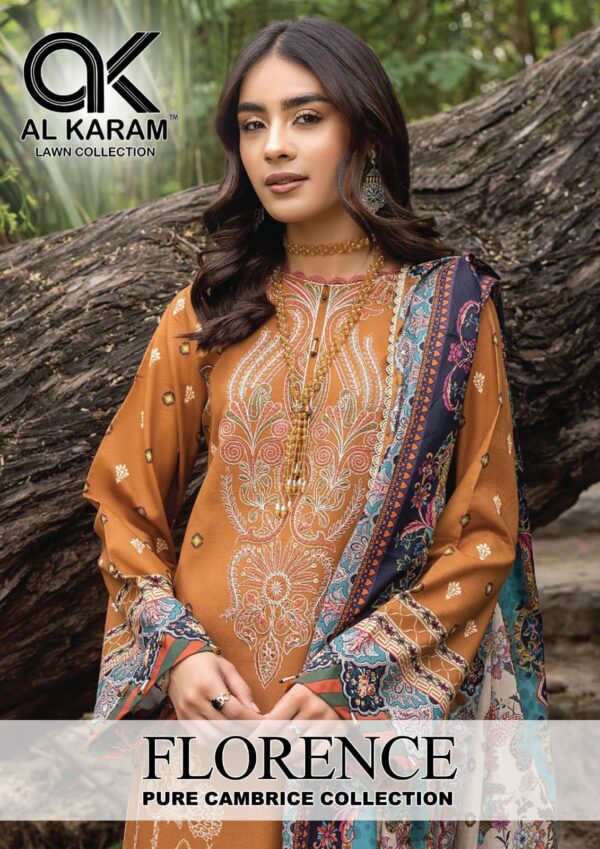 AL KARAM FLORENCE PURE CAMBRIC COLLECTION PAKISTANI SUITS ONLINE