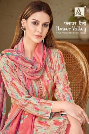 ALOK SUITS H 1312 FLOWER VALLEY DESIGNER HANDWORK SUITS SUPPLIER