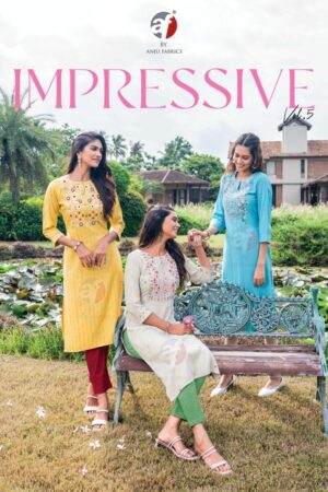 ANJU FABRICS IMPRESSIVE VOL 5 KURTIS WHOLESALER