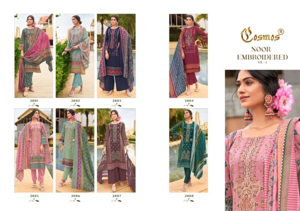 COSMOS NOOR EMBROIDERED 2 PAKISTANI SUITS FOR WOMEN