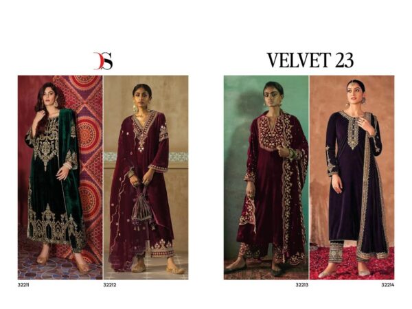 DEEPSY 32211 TO 32214 VELVET 23 DESIGNER PAKISTANI SUITS WITH PRICE