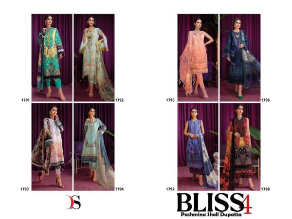 DEEPSY BLISS 22 - 4 PASMINA PAKISTANI SUITS ONLINE WHOLESALER