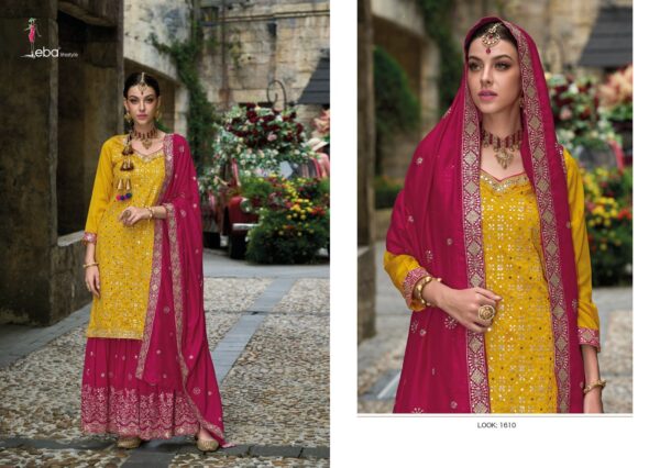 EBA LIFESTYLE 1610 TO 1611 PARUL PREMIUM SILK EMBROIDERY SUITS WITH PRICE