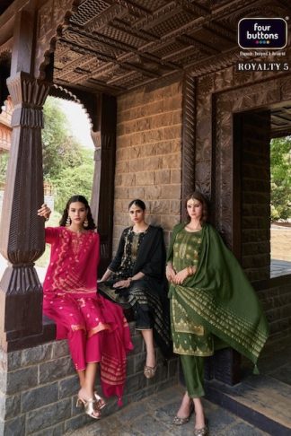 FOUR BUTTONS FB 3291 TO FB3296 ROYALTY VOL 5 SILK FANCY KURTI ONLINE