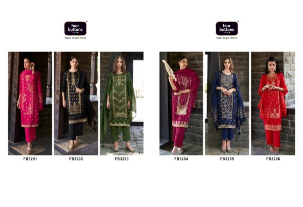 FOUR BUTTONS FB 3291 TO FB3296 ROYALTY VOL 5 SILK FANCY KURTI ONLINE