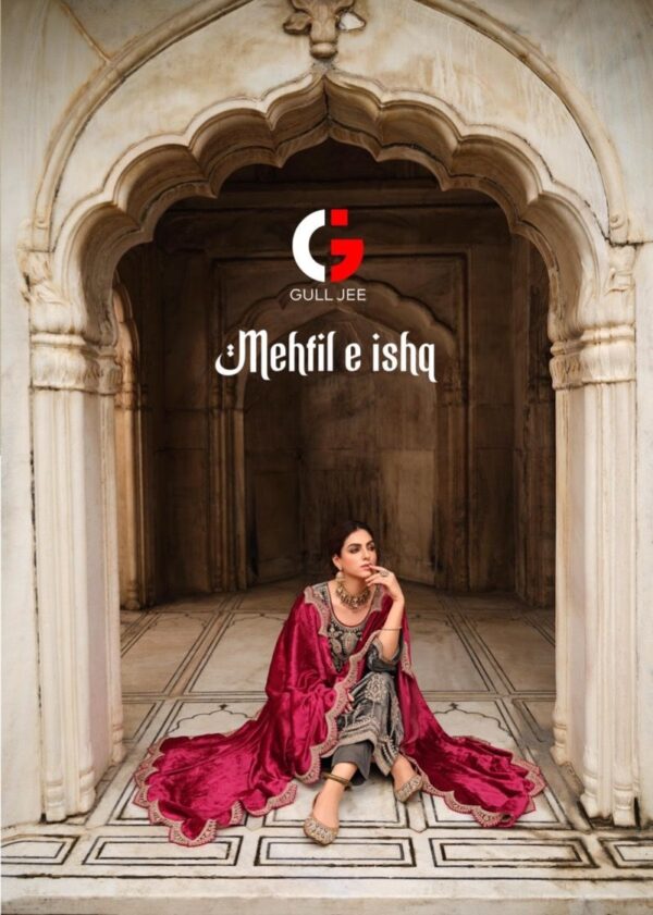 GULL JEE MEHFIL E ISHQ HEAVY VELVET EMBROIDERY SALWAR SUITS WHOLESALE